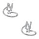 thumbnail image 4 of Anillo abierto con letras mayúsculas de Cobre Qarigey joyería de maquillaje para fiesta de norte Color plata tamaño ajustable, 4 of 6