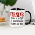 thumbnail image 3 of CafePress - Warning Burst Of Songs Mugs - 11 oz Ceramic Mug - Novelty Coffee Tea Cup, 3 of 4