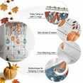 thumbnail image 5 of Shower Curtain 72"W x 72"L Pumpkins Thanksgiving Autumn Leaves Fabric Shower Curtains Set with Hooks Water Repellent Bathroom Curtains Machine Washable Bathroom Accessories, 5 of 6