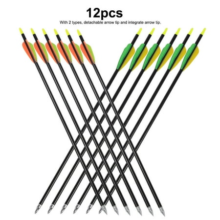 Metal Arrow - Lv. life 12pcs 20inch Aluminium Alloy Arrow Compound Curved Bow Archery Accessory, Archery Accessory, Metal Arrow