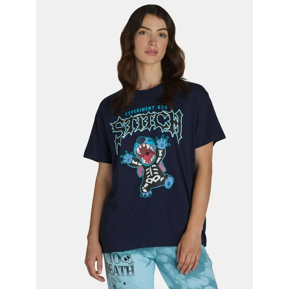 Stitch Women’s Halloween Graphic Print Tee, Sizes XXS-XXL