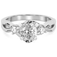 thumbnail image 3 of IGI Certified 5 Carat Oval Shape Lab Grown Diamond Engagement Ring | 14K White Gold | Odette Three Stone Bypass Diamond Ring | FG-VS1-VS2 Quality Friendly Diamonds, 3 of 5