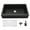 Black, variant on Karran Usa QAR-740-CN-PK1 Quartz Qar 34" Farmhouse Single Basin Quartz Composite Kitchen