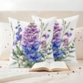 thumbnail image 3 of Pink Purple Lavender Pillow Covers 2 Pack Spring Bee Flower Watercolor Floral Leaf Farm Pillowcase Waterproof Outdoor Throw Pillow Cover for Patio Garden Square Cushion 26”x26”, 3 of 9