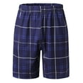 thumbnail image 4 of pxiakgy jeans for men mens fashion casual plaid printed elastic waist shorts home pants pajamas men pajama & sets & loungewear purple + 3xl, 4 of 8