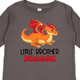 thumbnail image 4 of Inktastic Little Brother Cute Red and Orange Dragon Boys Long Sleeve Toddler T-Shirt, 4 of 5