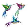 thumbnail image 1 of Hummingbird Wall Art,3Pcs Metal Hummingbird Wall Birds Sculpture Wall Decor Luxury Finish, 1 of 11