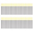 thumbnail image 1 of 50 piezas/juego de cepillos desechables para pestañas, aplicador de rímel, herramienta cosmética para maquillaje de ojos, negro y amarillo, 1 of 5