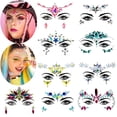 thumbnail image 3 of nipocaio 10pcs Face Diamond Sticker Acrylic Diamond Sticker Art Festival Wedding Birthday Party Decoration Face Diamond Sticker (Random Style), 3 of 5