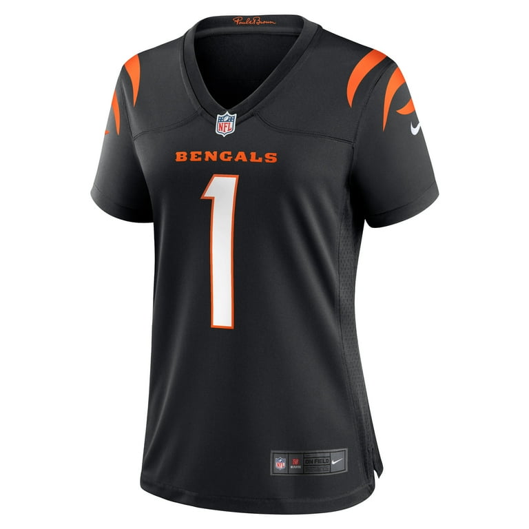 Women s Nike Number 1 Bride Black Cincinnati Bengals Game Jersey Walmart