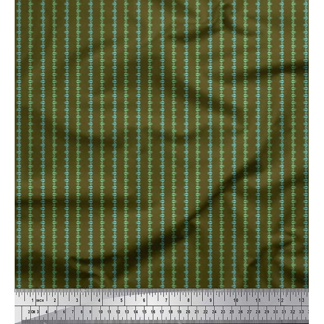 Soimoi Tissu Poly Georgette Triangle Chemise Imprimé Tissu de Couture Yard 52 Pouces de Large