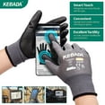 thumbnail image 4 of X-Small Work Gloves for Men and Women, 50 Pairs PU-Coated Gloves for Work, Grey, 4 of 7