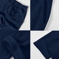 thumbnail image 6 of Resicozy Baggy Sweatpants Men Wide Leg Sweats Pants Drawstring Elastic Waist Loose Y2K Joggers with Pockets Navy 2XL, 6 of 7