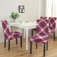 thumbnail image 2 of Retro Checkerboard Dining Chair Covers Set of 4, Washable Stretch Polyester Slipcovers, Removable Seat Protectors for Home Kitchen Dining Room Party, 2 of 7