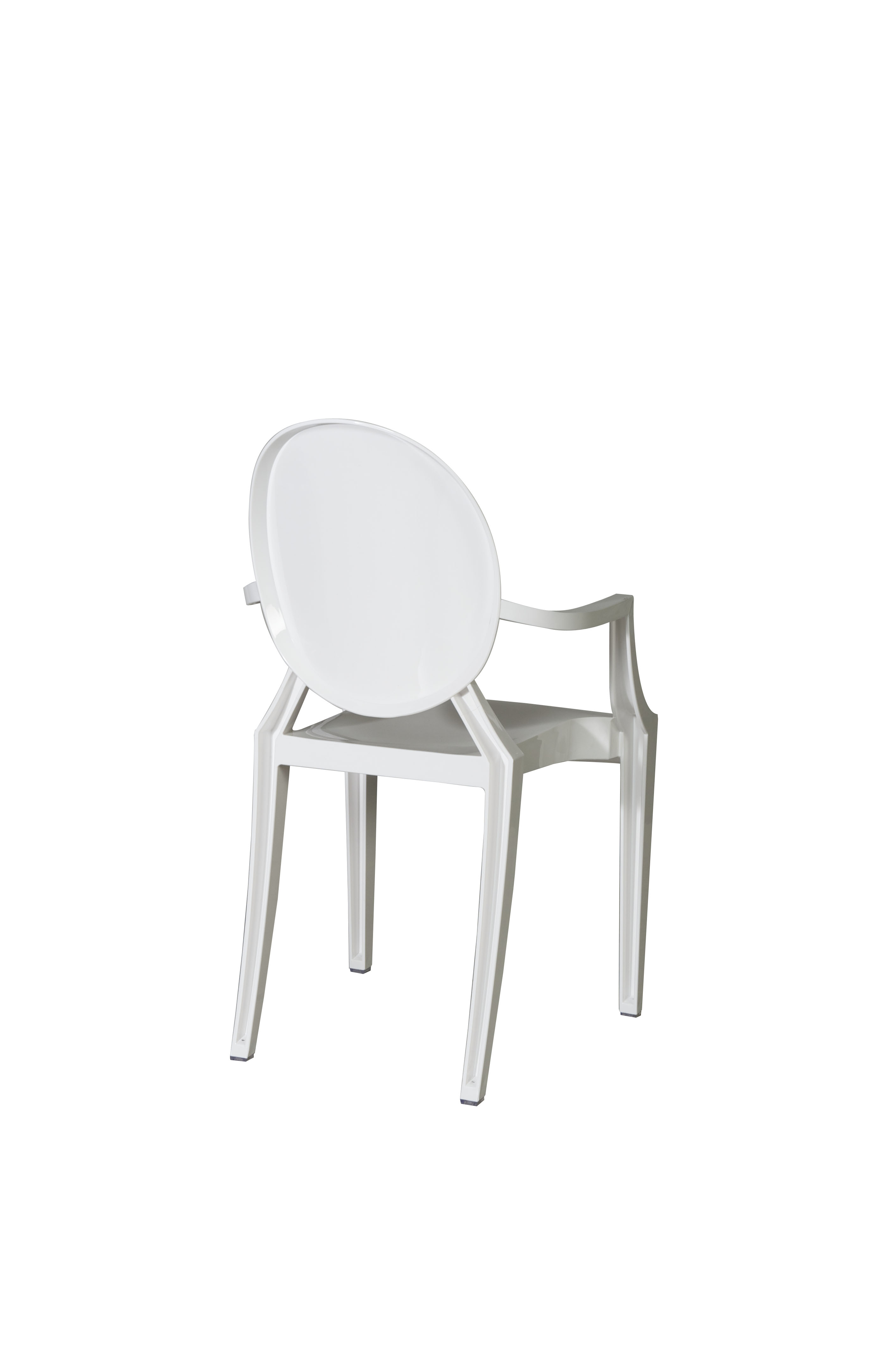 Chair - Phantom Resin w/Arms - White (4/Box)