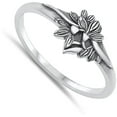 thumbnail image 4 of Beautiful Nature Leaves Earth Ring .925 Sterling Silver Band Jewelry Female Male Unisex Size 7, 4 of 4