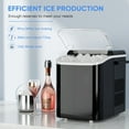 thumbnail image 2 of Mayoume Countertop Ice Maker with Handle - 9 Ice Cubes in 6 Minutes, 26.5lbs/24H, Self-Cleaning Portable Ice Machine with Ice Scoop and Basket, 2 Sizes Ice, for Home, Bar, Camping, Party, Black, 2 of 7