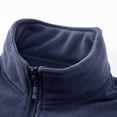 thumbnail image 5 of Donemore Men's Fleece-Lined Solid Color Long Sleeve Turn-Down Collar Outdoor Wind-Resistant Jacket with Zippered Pockets Casual Zipper Coat, 5 of 9