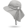 thumbnail image 4 of Sombrero para el sol de verano para niños y niñas, con protección UPF 50+, ala ancha, cuello y solapa, ideal para jugar en la playa, de 3 a 24 meses, 4 of 6