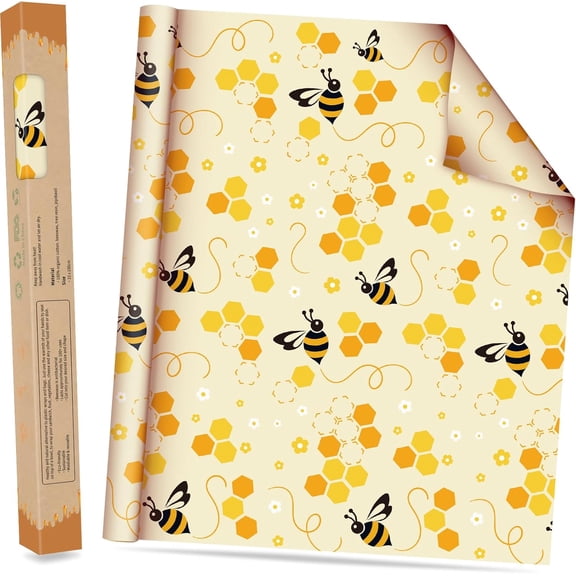 Beeswax Wraps for Food, Organic Beeswax Wrap Reusable Sustainable Beeswax Paper Sandwich Wrap Storage Cloth Wrappers