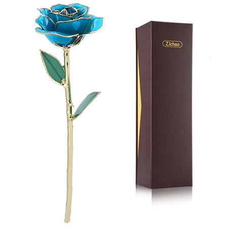 Mother's day Gift, Yosoo Gold Rose for Women, Love Forever Long Stem Dipped 24k Foil Trim Rose, Best Gift for Valentine's/Mother's/Anniversary/Birthday (Best Safe For Gold And Silver)