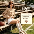 thumbnail image 7 of Football Shirts for Women Football Sweatshirts Pullover Sweaters Crew Neck Sweatshirts Rugby Shirt Long Sweaters Oversized Sweatshirt Fall Sweaters for Women Women's Fashion Hoodies & Sweatshirts, 7 of 7