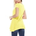 thumbnail image 3 of Women's A-Line Short Sleeve Relaxed Fit Round Neck Solid Tunic Top with Pockets, 3 of 4
