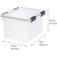 thumbnail image 4 of File Box WeatherPro File Organizer Plastic File Box for Letter/Legal File Water Document Box Durable Lid Gasket Seal w/ Secure Buckles Stackable Clear L ( US Qt), 4 of 9