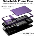 thumbnail image 2 of for Samsung Galaxy S23 Case Wallet Credit Card Holder ID Slot Sliding Door Hidden Pocket Men Women Anti-Scratch Dual Layer Hybrid Bumper Armor Protective Shell Back Cover 6.1" GreyPurple, 2 of 7