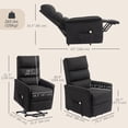 thumbnail image 3 of HOMCOM Fauteuil Releveur Inclinable pour Aînés avec Télécommande, Noir, 3 of 10
