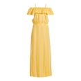 thumbnail image 5 of No Boundaries Juniors' Ruffle Crop Top and Maxi Skirt, 2-Piece Set, 5 of 5