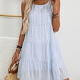 thumbnail image 3 of Iyufng Summer Dresses for Women Round-Neck Checkered Sleeveless Casual Dress, 3 of 9