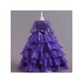thumbnail image 4 of Bagilaanoe Kids Girl Princess Dress Flower Girl Lace Multi-Layer Ruffle Tutu Skirt 3T 4T 5T 6T 7T 8T  9T 10T Formal Party Wedding Dress Prom, 4 of 9