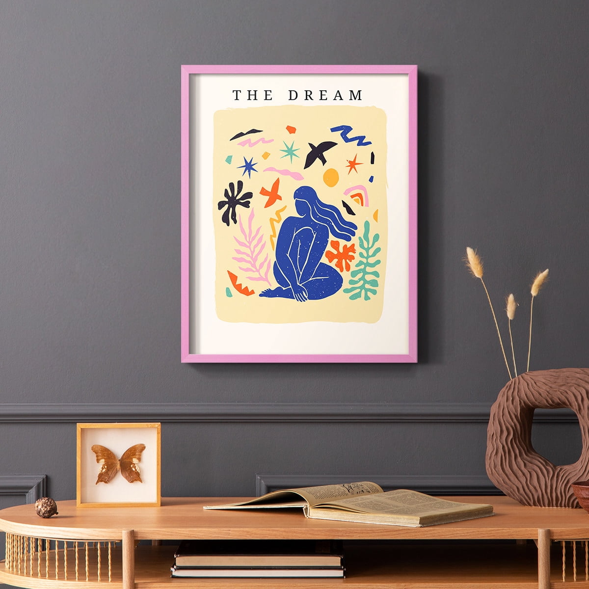 Matisse CCCXV in Pink Solid Wood 11 x 14 Framed Print