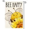 thumbnail image 4 of Summer Bee Happy Garden Flag Double Sided Outdoor Sunflower Burlap Yard Decoration 12 x 18 Inch Flag Pole Not Included, 4 of 6
