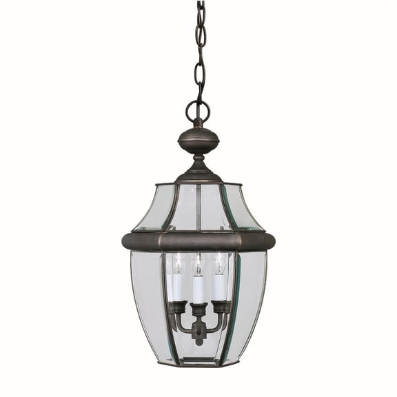 Forte Lighting - Cambridge - 3 Light Outdoor Post Lantern-21 Inches Tall and 12