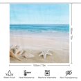 thumbnail image 2 of Shells on Tropical Beach Shower Curtain for Bathroom Fabric Waterproof Shower Curtain with 12 Plastic Hooks for Home Hotel Bath Decor 72 X 72 Inches, 2 of 6