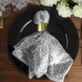 thumbnail image 5 of Efavormart 5 PCS Silver Premium 20" x 20" Washable Sequin Napkins Great for Wedding Party Restaurant Dinner Parties Decoration, 5 of 8