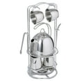 thumbnail image 5 of Melissa & Doug Stainless Steel Pretend Play Tea Set with Storage Rack for Kids (11 pcs), 5 of 9