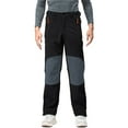 thumbnail image 2 of Cargo Pants for Men with Zipper Pockets Fleece Lined Straight Leg Work Pant Elastic High Waisted Casual Color-Block Hiking Fishing Trousers, 2 of 8
