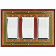 thumbnail image 1 of Metal Light Switch Plate Cover Elegant Victorian Burgundy Green Frame FRA057, 1 of 13