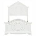 thumbnail image 2 of Lilya Traditional Full Size Bed, Bead Molding and Shell Motif, Crisp White- Saltoro Sherpi, 2 of 5
