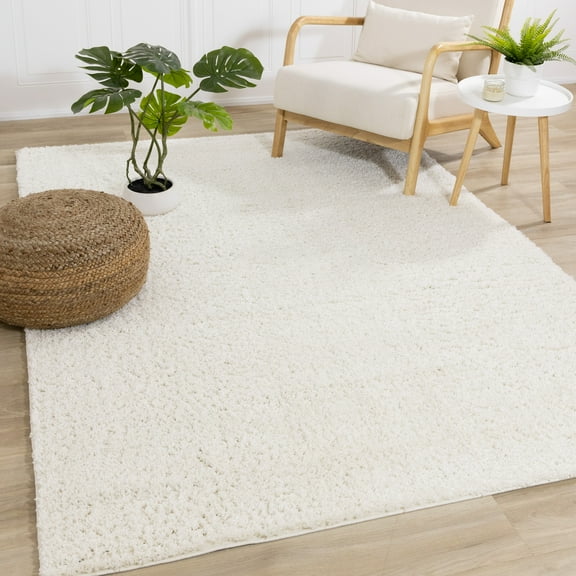 Rug Branch Modern Tonal/Solid Cream Indoor Area Rug - 4' x 6'