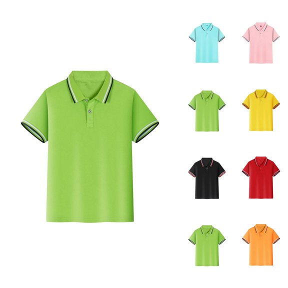 Polo Shirts for Boys Collared Short Sleeve T Shirt Casual Lightweight Summer Boys Fashion Shirt