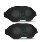 3D Sleeping Eye Mask, TSV 2/1Pcs Blackout Eye Mask, Sleeping Eyeshade, Soft Rest Relax Blindfold, Contoured Travel Sleep Eye Mask, Comfortable Eye Shade Cover for Travel/Nap for Men Women