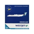 thumbnail image 6 of Bombardier Q400 Commercial Aircraft "WestJet" (C-FOEN) White with Blue Tail 1/400 Diecast Model Airplane by GeminiJets, 6 of 6