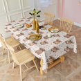 thumbnail image 3 of Beige Highland Cow Dot Pattern Rectangle Tablecloth 60"x102",Waterproof Polyester Rectangle Table Cloth, Wipeable Spillproof Polyester Tablecloth for Dining, Camping, Indoor and Outdoor, 3 of 6