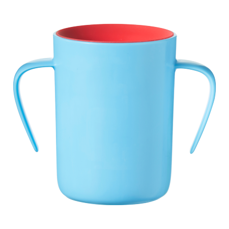 Tommee Tippee Easiflow 360° Spill-Proof Trainer Cup with Travel Lid, Aqua & Teal – 6m+, 2pk