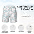 thumbnail image 5 of Lsque Mens Swim Trunks Rabbit And Star Pattern - Bathing Suit Compression Liner - Beach Swim Shorts Swimwear - (S-3XL) - Stretch Quick Dry -XX-Large, 5 of 9