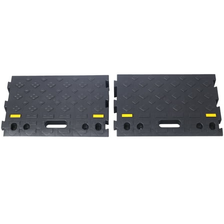 2-Piece 4" Auto Curb Ramp 6600LBS Capacity Portable Interlocking Track